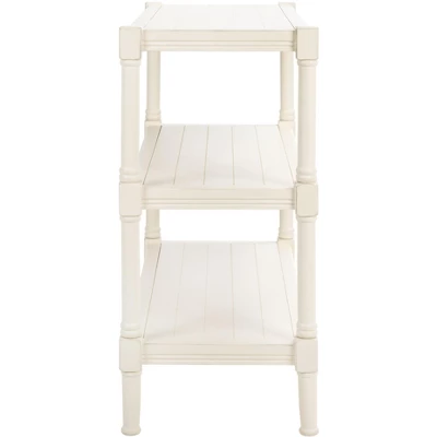 Rafiki 3 Shelf Console Table - Distressed White - Safavieh - Image 3