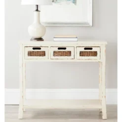 Autumn 3 Drawer Console - Vintage Cream - Safavieh
