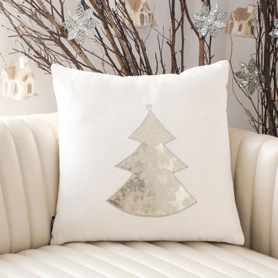 Noel Pillow - Beige - 18" X 18" - Safavieh - Image 2