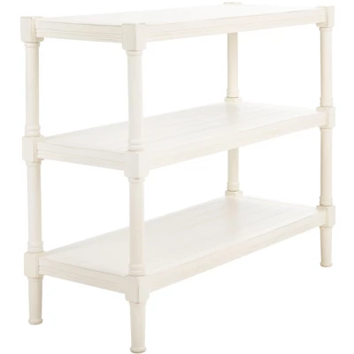 Rafiki 3 Shelf Console Table - Distressed White - Safavieh - Image 4