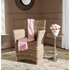 Natuna Rattan Arm Chair - Natural - Safavieh