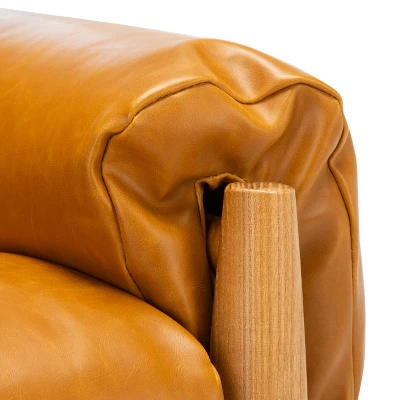Oslo Mid Century Arm Chair - Caramel/Natural - Safavieh - Image 8