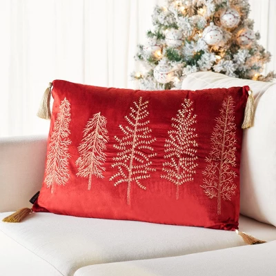 Holiday Tree Pillow - Safavieh - Image 2