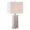 26" Homer Shell Table Lamp Cream (Includes CFL Light Bulb) - Safavieh