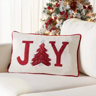 Joy Tree Pillow - Cream - 12"X20" - Safavieh - Image 2