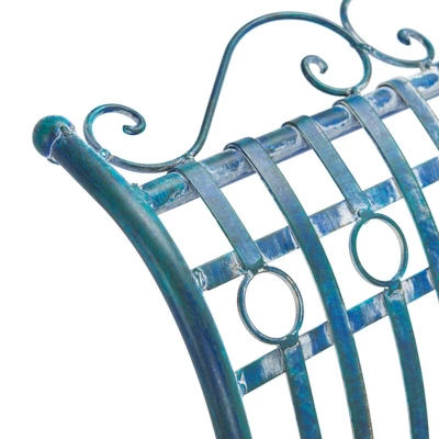 Hadley Bench - Antique Blue - Safavieh - Image 2