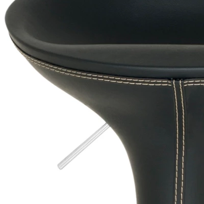 Safavieh Shedrack Swivel Bar Stool - Black - Safavaieh - Image 4