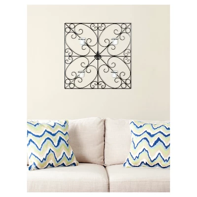 28.3" X 28.3" Votive Wall Décor Black - Safavieh - Image 2