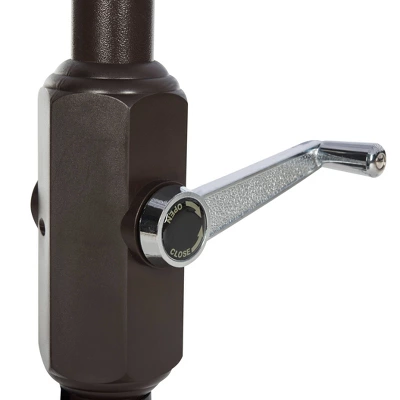 10.8' X 10.8' Round Iris Fashion Line Umbrella Gray/White - Safavieh - Image 4