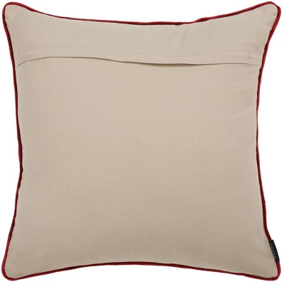 Holiday Reindeer Pillow - Natural - 20"x20" - Safavieh