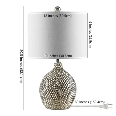 Breeda Ceramic Table Lamp - Ivory - Safavieh - Image 2