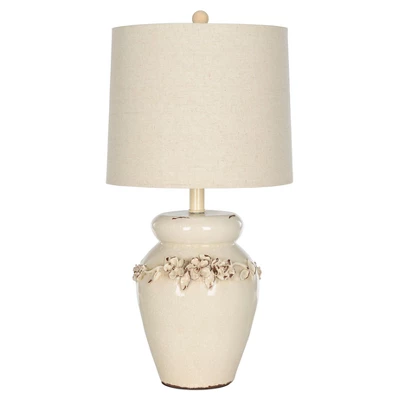 (Set Of 2) 24" Marquesa Vase Lamp Cream (Includes CFL Light Bulb) - Safavieh