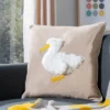 Quackadilly Goose Pillow - Beige/White - 20" X 20" - Safavieh