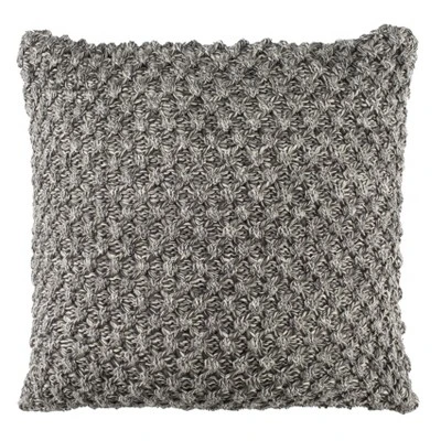20"x20" Oversize Janan Knit Square Throw Pillow Dark Gray - Safavieh