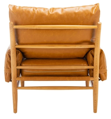 Oslo Mid Century Arm Chair - Caramel/Natural - Safavieh - Image 4