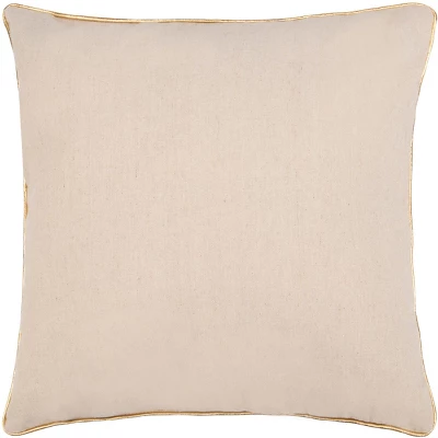 Cold Outside Pillow - Beige/Gold - 18" X 18" - Safavieh