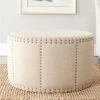 Sherri Cocktail Ottoman W/ Nail Heads - Safavieh
