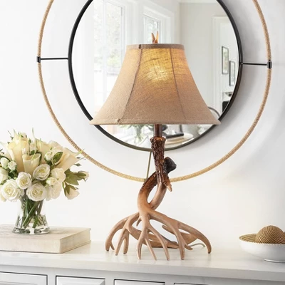 (Set Of 2) 25.5" Sundance Faux Antler Table Lamps Brown (Includes CFL Light Bulb) - Safavieh - Image 3