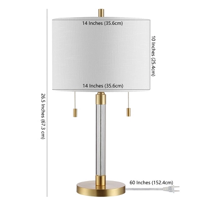 Bixby Glass Table Lamp - Brass - Safavieh - Image 2