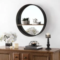 Bonni Mirror - Black - Safavieh
