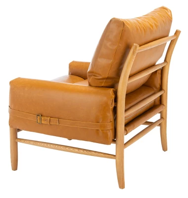 Oslo Mid Century Arm Chair - Caramel/Natural - Safavieh - Image 5