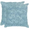 Tape Swirl Pillow (Set Of 2) - Wedgwood Blue - 20" X 20" - Safavieh