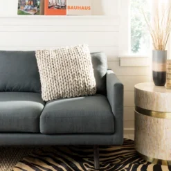 All Over Braid Pillow - Natural Taupe Blend - 20" X 20" - Safavieh