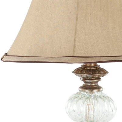 (Set Of 2) 22.5" Scarlett Glass Globe Table Lamp Antique Gold/Clear (Includes CFL Light Bulb) - Safavieh - Image 3