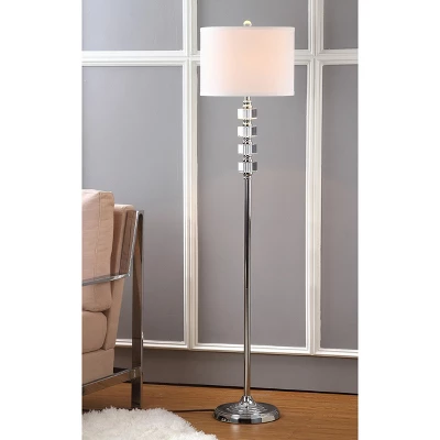 60" Lombard Street Floor Lamp Clear/Chrome (Includes CFL Light Bulb) - Safavieh - Image 2