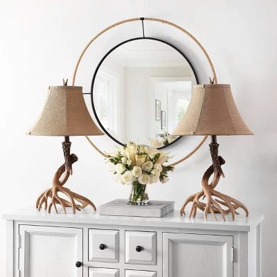 (Set Of 2) 25.5" Sundance Faux Antler Table Lamps Brown (Includes CFL Light Bulb) - Safavieh - Image 4