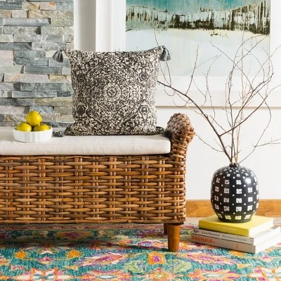 Sidonia Pillow - Grey/Cream - 16" X 16" - Safavieh