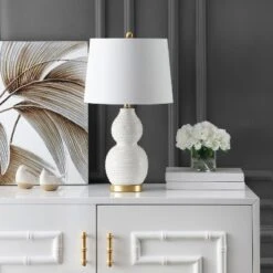 Darsa Table Lamp - White - Safavieh