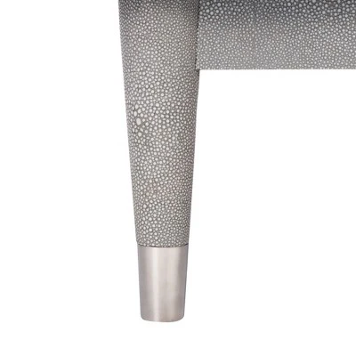 Jodie Faux Shagreen Nightstand - Grey/Silver - Safavieh - Image 5