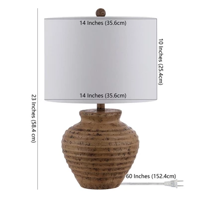Kamryn Resin Table Lamp - Brown - Safavieh - Image 2