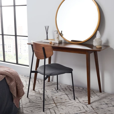 Sasharose Makeup Table - Walnut - Safavieh - Image 2